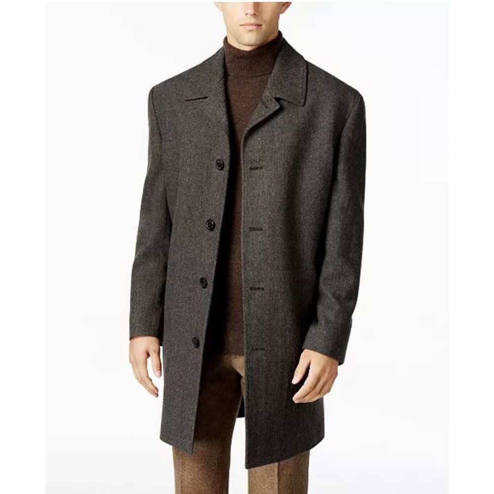 London Fog Single Breasted Wool Blend Mens Overcoat 40S‎ NWT